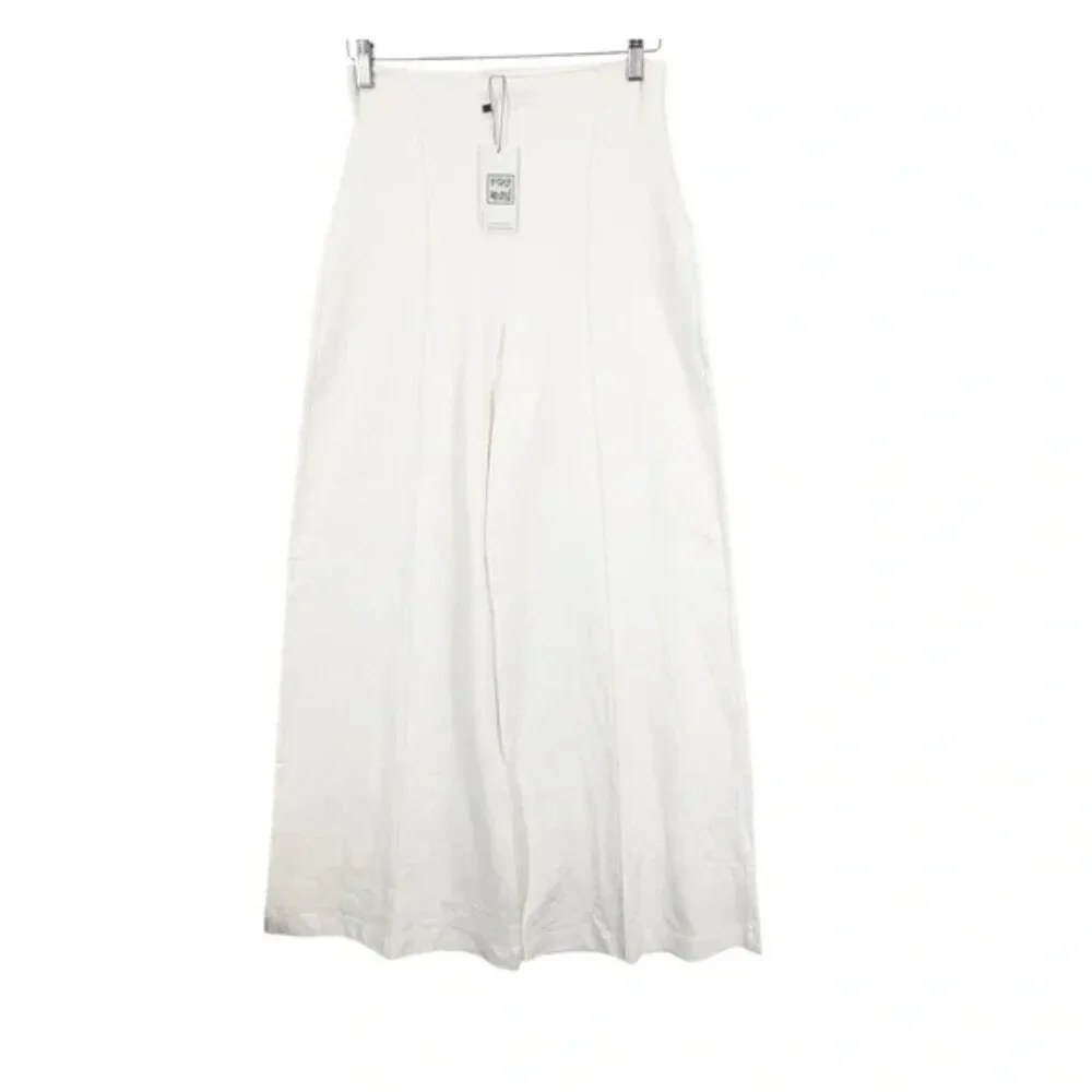 NEW RIPLEY RADER White Ponte Knit Wide Leg Pants Size 4 US Large - Picture 4 of 12